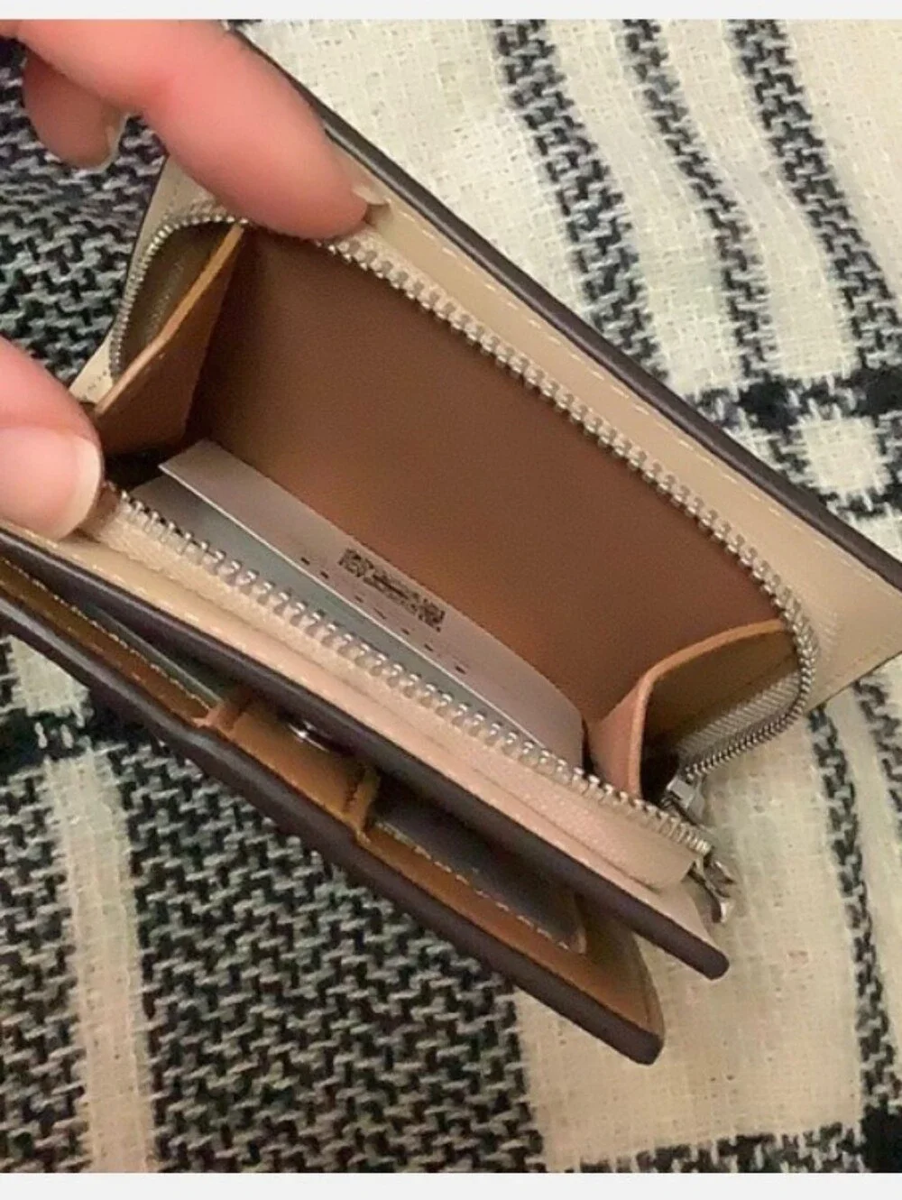 Coach floral leather snap wallet NWT